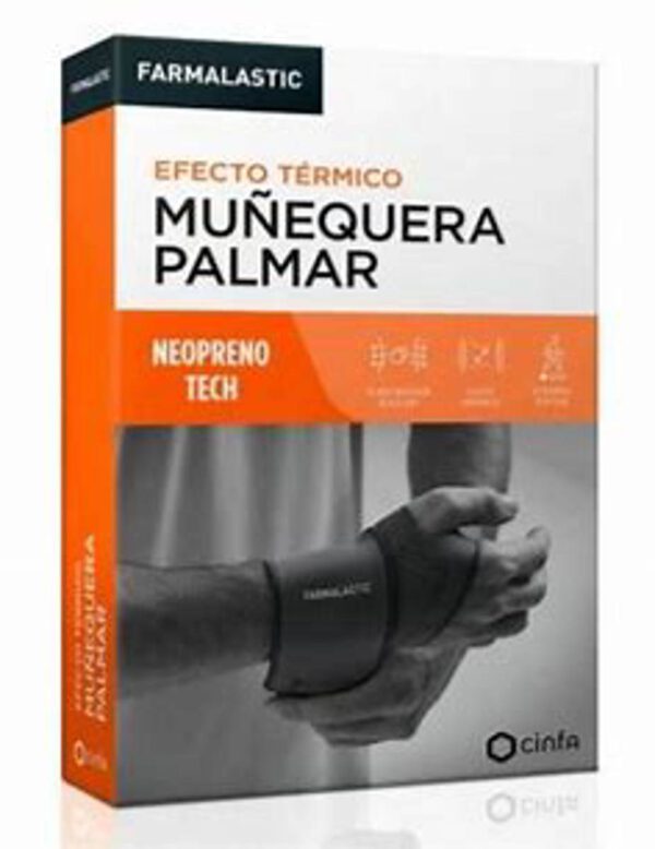 MUÑEQUERA PALMAR FARMALASTIC NEOPRENO TECH 1 UNIDAD TALLA UNICA COLOR GRIS